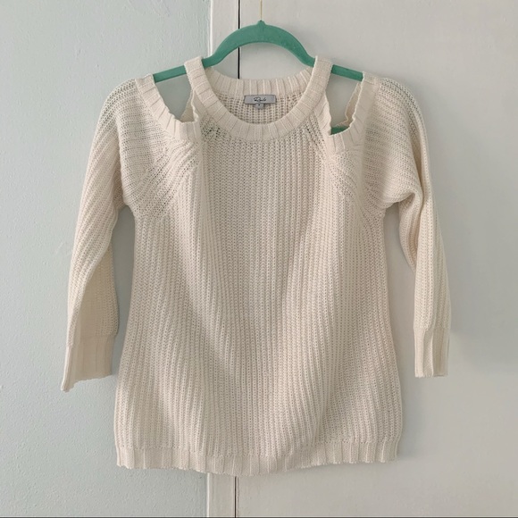 RAILS white Mika cold shoulder sweater top S - Picture 2 of 9